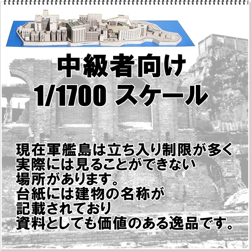 Paper Craft Gunkanjima World Heritage Art Building Kit Set Replica