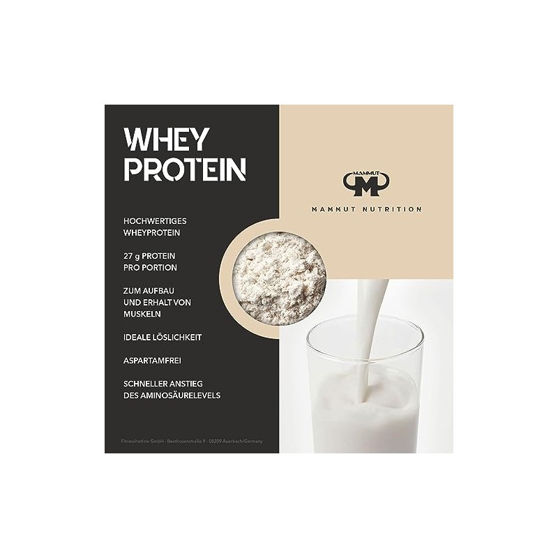 Mammut Nutrition Whey Protein, Apple Strudel, Molke, Eiweiß, Whey Protein