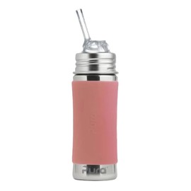 Pura Kiki Stainless Steel Kiddo Straw Bottle 325ml - Rose V2