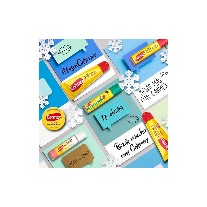 Carmex, Bálsamo Labial Hidratante Classic en Barra, para Labios secos