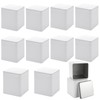 WOPPLXY 12 Pack Square White Metal Tins, Small Tea Tin