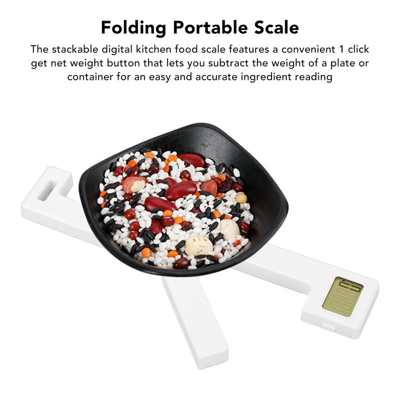 Folding Digital Kitchen Scale X Type Compact Portable LCD Screen
