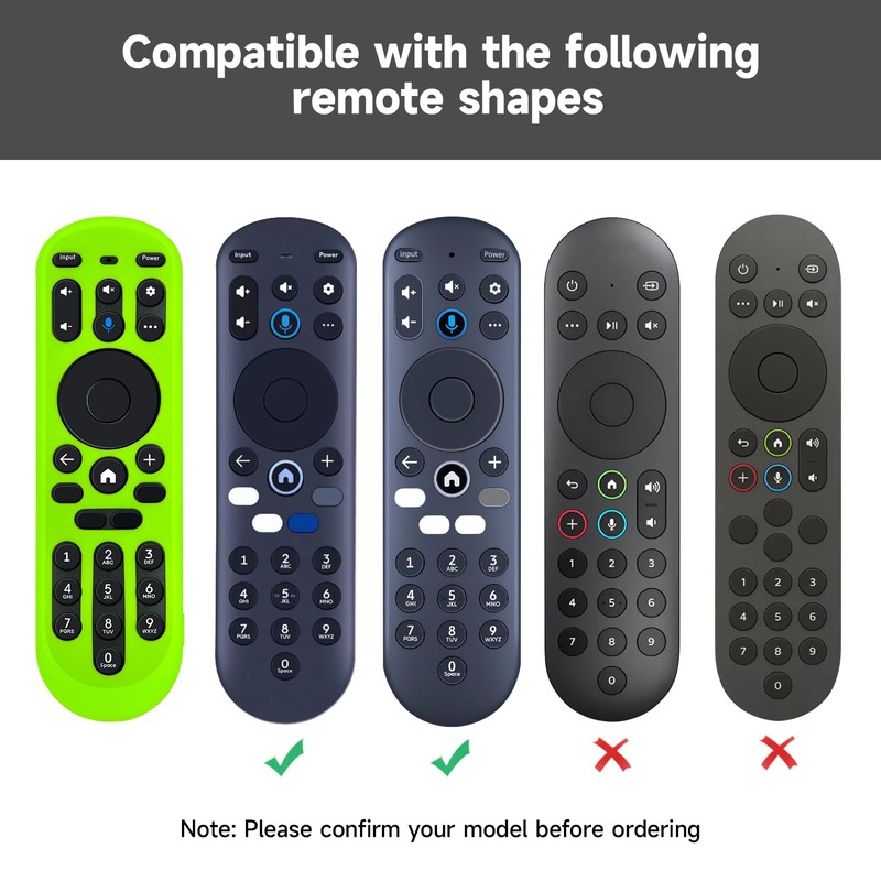 PZL 2 Pack Glow Silicone Case for Xumo TV Remote,