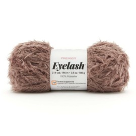 Premier Yarns Eyelash Yarn, Made of Polyester, Bulky Yarn for Crocheting and Knitting, Perfect for Toy and Decorative Accents, Toffee, 3.5 oz, 214 Yards