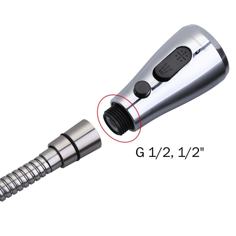Faucet Spayer Head Sink 3 Functions Spray Head G1/2 Pull