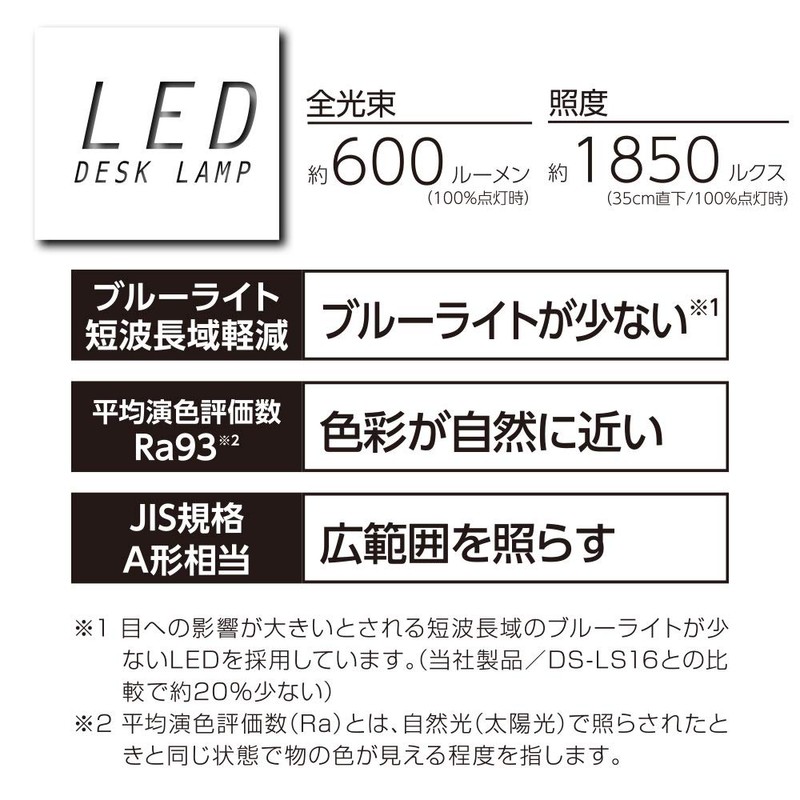 Ohm Electric LED Desk Lamp DS-LS16FE-W 06-3705 OHM White (Approx.)