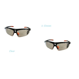 2 Pair Safety Glasses – Protective Eyewear for DIY Projects, Construction, Woodworking, Cycling, UV Eye Protection, Anti-Scratch, Anti-Fog, Lightweight Work Glasses (Clear Clear)