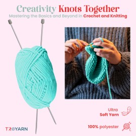 Velvet Yarn for Crocheting - Chenille Yarn, 100g (132 Yards) Amigurumi Yarn, Fluffy Yarn, Plush Yarn, Baby Blanket Yarn for Crocheting, Size 6