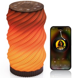 Printerst Printerst Mood Lighting Bedside Lamp with White Noise & Sleep Timer, Touch Dimmable Night Light for Bedroom/Nursery, Color Changing Lamp with Bluetooth Speaker for Adults and Kids, Unique Gifts