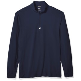 Cutter & Buck Men's Drytec UPF 50+ Double Knit Jersey Traverse Half Zip Pullover, Liberty Navy, XXX-Large