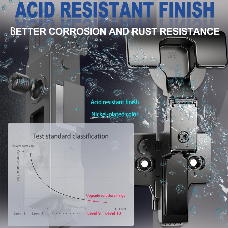 ATYLYF Cabinet Hinges 2 Pack Frameless Inset Soft Close Concealed