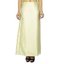 Indian Satin Silk Petticoat Bollywood Solid Inskirt Lining For Sari
