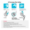 Colchón Inflable Queen Azul Cama De Aire Camping