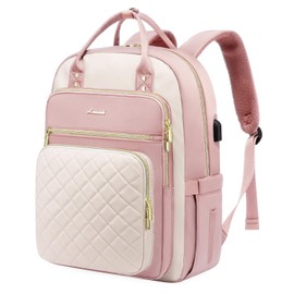 LOVEVOOK Laptop Backpack Purse for Women, 15.6" Laptop Bag for Travel with USB Port, Water Resistant Lightweight Daypacks for College Work Business, Nurse Teacher Computer Backpacks