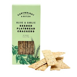 Cartwright & Butler | Olive and Garlic Wheat Flat Breads