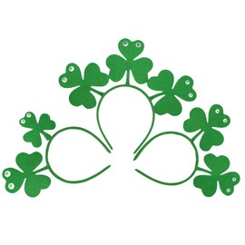 OATIPHO 3pcs Headband Patricks Shamrock Headband Hair Toppers Hair Barrettes Hair Clips Hair Ribbon Clips for Hair Saint Patrick's Day Headdress Women Hair Decor Felt Green
