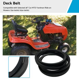 Deck Belt Lawn Mower Deck Belt Suitable for Selected 38" Cut MTD Yardman Ride on Mowers 754-04062 954-04062