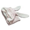 Hooded Blanket Wearable Polyester Plush Rabbit Ear Hooded Blanket Throw