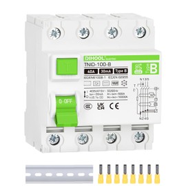DIHOOL RCD Type B FI Circuit Breaker 40A 30mA 4-Pin DC 6MA Electric Vehicle Charger