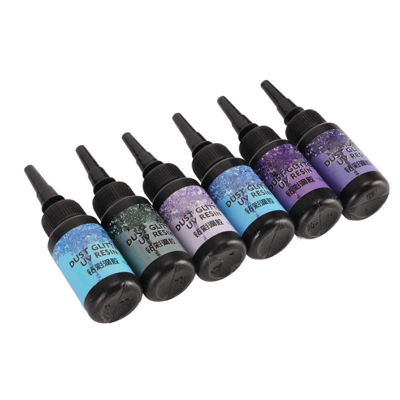 6pcs Colored UV Resin 10ml Each Pen Shaped Fast Curing
