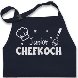 Shirtracer - Children's Apron Children Boys Girls - Cooking Apron - Junior Chef, 1 Navy Blue