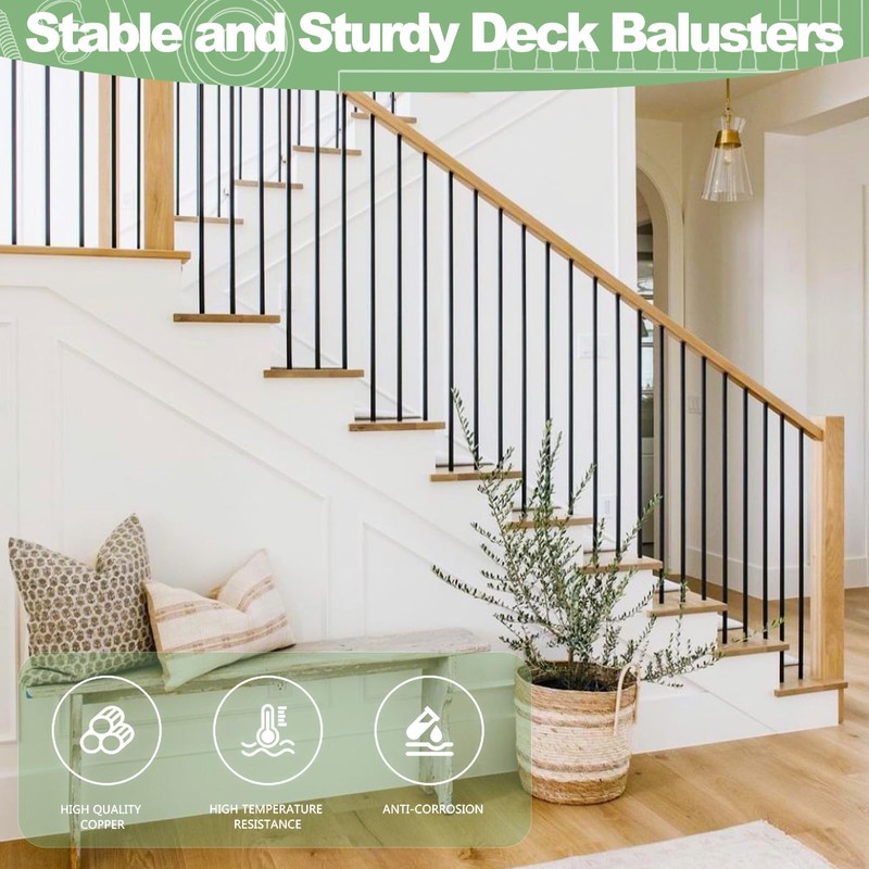 TOCRETOARE 50 Pack 36" Aluminum Deck Balusters, Balusters for Deck