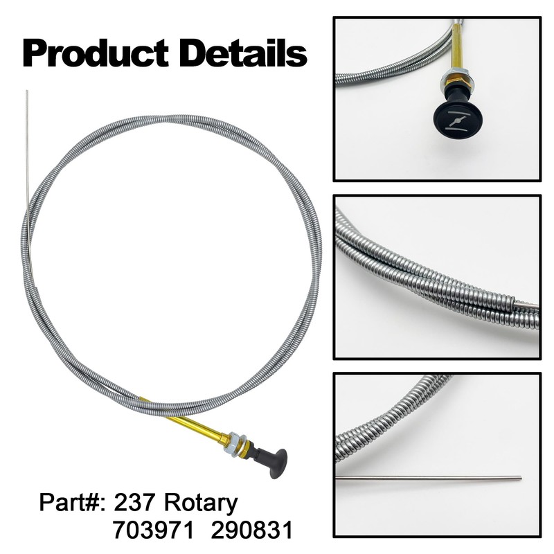 YGQ Universal Push Pull Choke Control Cable 63 inch Inner