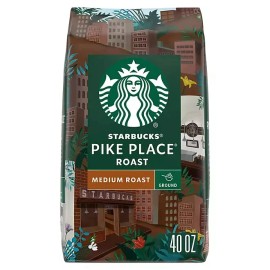 Starbucks Pike Place Medium Roast Ground Coffee, 40 oz. FREE SHIPPING