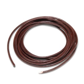 NexLand RC1 2.3mm Top Grain Round Leather Cord 3 Meters for Necklace, Bracelets and Jewelry Making