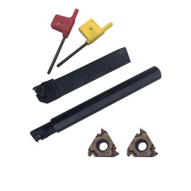 zouzmin 1/2" SNR0013M16 Internal Threading Boring Bar 5/8" SEL1616H16 Threading Holder with 2pcs 16IR 55 Degree External Carbide Threading Inserts (2PCS Holder+2PCS 16IR 3.0)