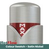Hot Flow Satin Nickel Marella Modern Thermostatic Radiator Valve Angled
