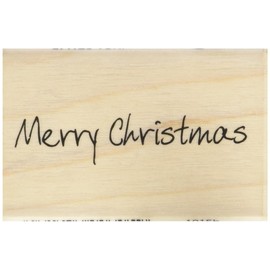 Art Stamps Scribbled Merry Christmas Inca Stamp, Black