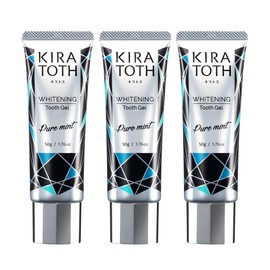 KIRATOTH Enzyme Charcoal Whitening Toothpaste, Bad Breath Care, W Whitening Coat, Made in Japan (Set of 3)