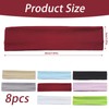 HSUYUN Pack of 8 Women's Sports Headbands, Breathable Sweat-Wicking Hair