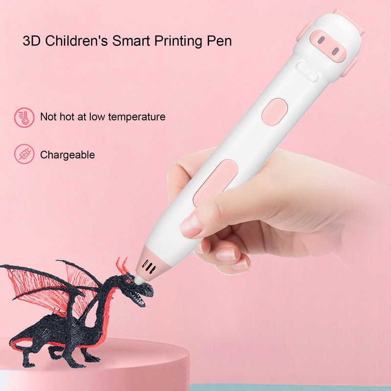 3D Printing Pen Ergonomic Design Low Temperature Safe Intelligent Chargeable