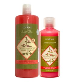 CACAHUANCHE Tratamiento Fortalecedor y Anti-Caida para el Cabello (Shampoo y Acondicionador) FLORIGAN                                                 