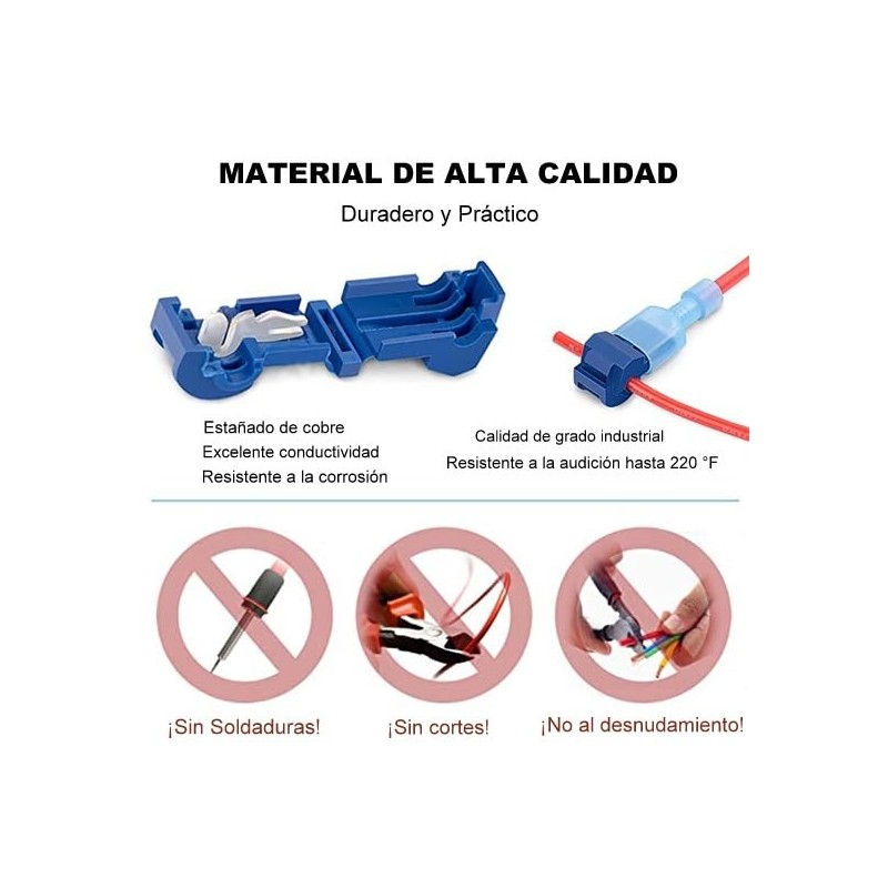 Conectores para Cable de Empalme Rápido Impermeable, Terminales de Cable