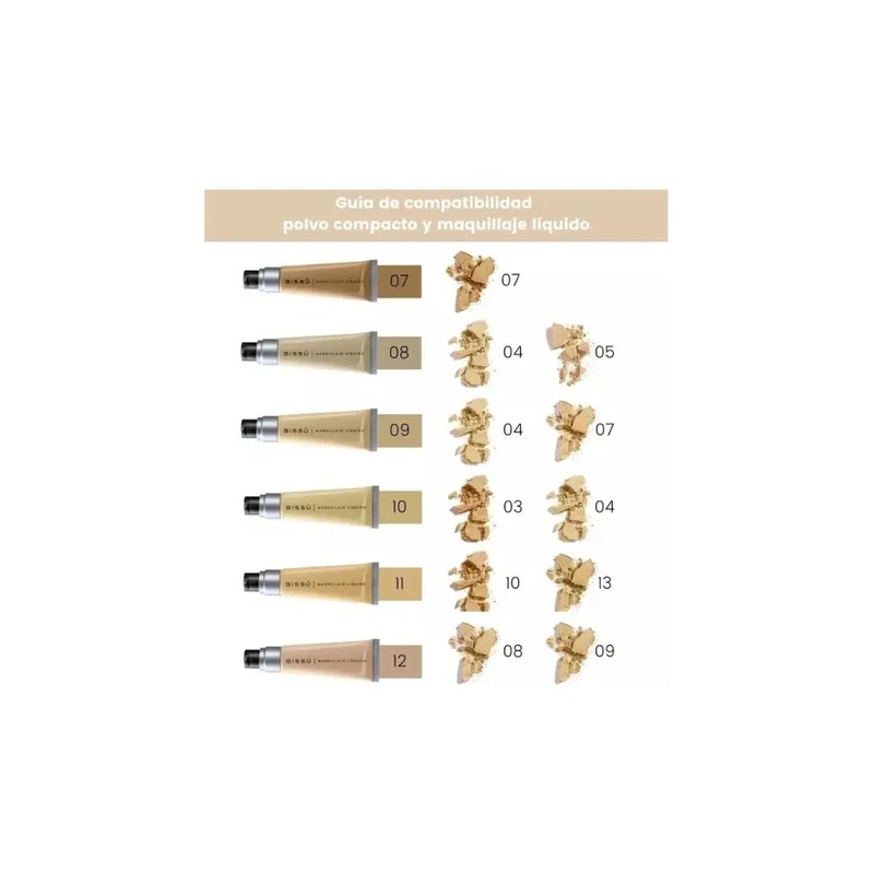 Maquillaje Polvo Compacto Para Rostro Bissu Mate