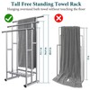 40" Tall Freestanding Towel Racks for Bathroom, 3 Tier Floor