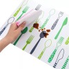 CL Juego 6 Manteles Para Mesa Con Portavasos De Fácil