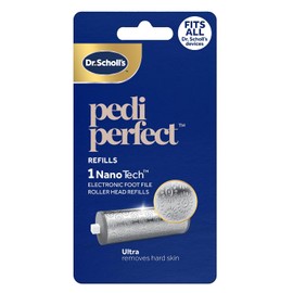 Dr. Scholl’s NanoTech Roller Replacement Heads for Pedi Perfect Pro Electronic Foot File - 1x Ultra Coarse Removes Hard Skin, Use On Wet & Dry Feet
