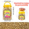 Pony Beads Bulk 1200 pcs Golden Plastic Beads Bulk for
