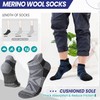 Eyean Merino Wool Ankle Running Socks Men Women Hiking Thick