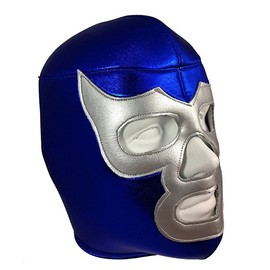 Del Mex Del Mex Lycra Lucha Libre Adult Luchador Mexican Wrestling Mask Costume (Blue Demon)