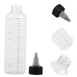 PACKOVE 12Pcs Plastic Squeeze Bottles with Precision Scale for Hair Coloring Crafts and Household Use Durable Liquid Containers for Easy Dispensing