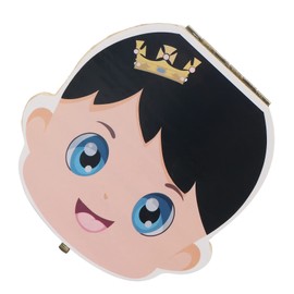 Tooth Keepsake Box, Individual Holes Primary Teeth Organizer Baby Wooden Tooth Box English Kids Keepsake Box (Boys Type)