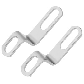 2PCS Motorcycle Exhaust Pipe Connecting Piece Motorbike Exhaust Pipe Stainless Steel Bracket Z Shape Connecting Piece Muffler Mounting Clamp, Silver