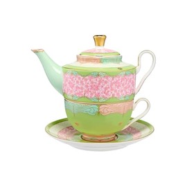 Maxwell & Williams Wicked Pink Goes Good with Green Tea for One and Infuser in Elphaba Gift Box, 380 ml Capacity, Green
