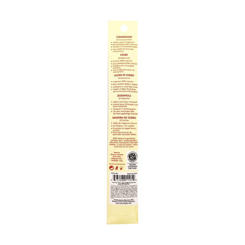MAROMA Eda Incense Cedarwood, 10 CT