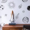 Tempaper Outer Space Peel and Stick Wall Decals, Black